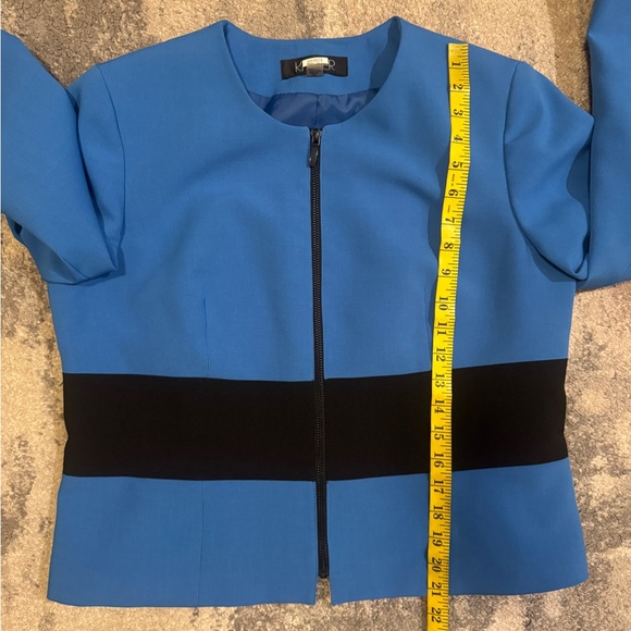 Kasper Petite Blue and Black Women's Pantsuit - Picture 6 of 8